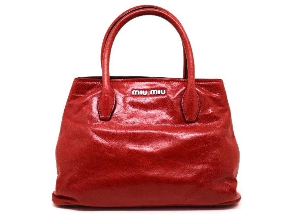 Miu Miu bag handbag shoulder calfskin red
